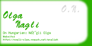 olga nagli business card